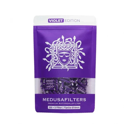 Filtru Carbon Medusa Slim Celuloza Violet 6mm x250buc