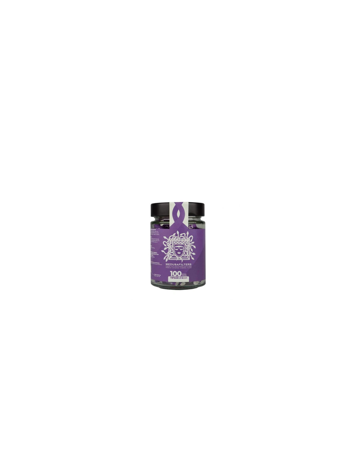 Borcan Filtru Carbon Medusa Slim Celuloza Violet 6mm x100buc