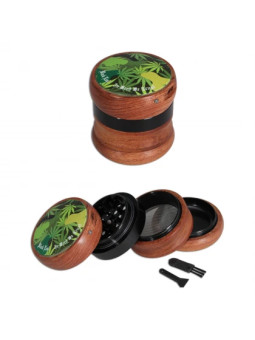 Black Leaf Grinder LED 4part Ø-63mm
