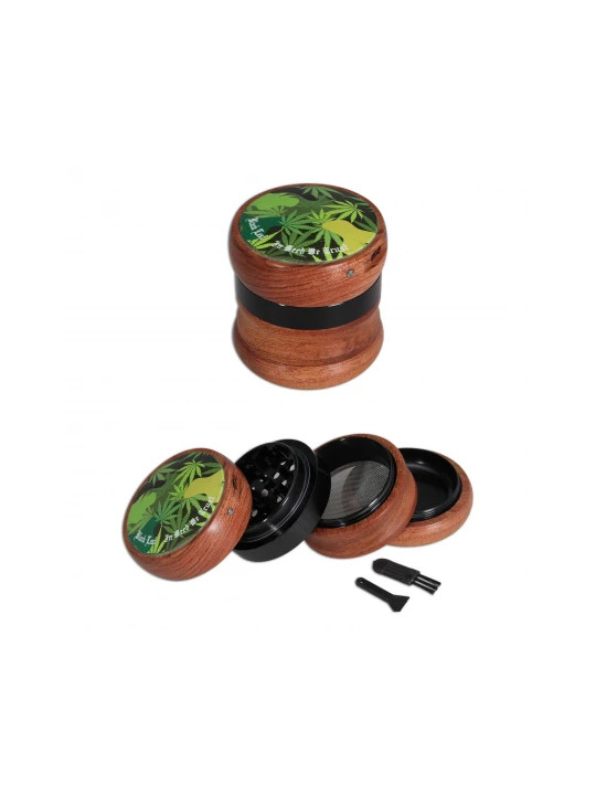 Black Leaf Grinder LED 4part Ø-63mm