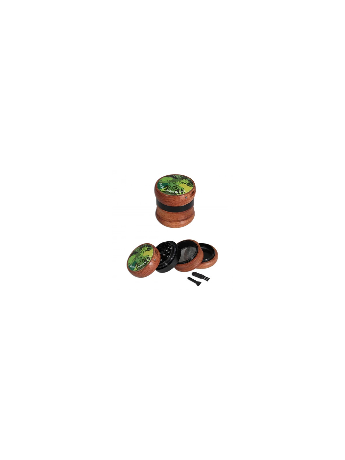 Black Leaf Grinder LED 4part Ø-63mm