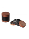 Black Leaf Grinder Aluminium+Lemn 4-part Ø62mm