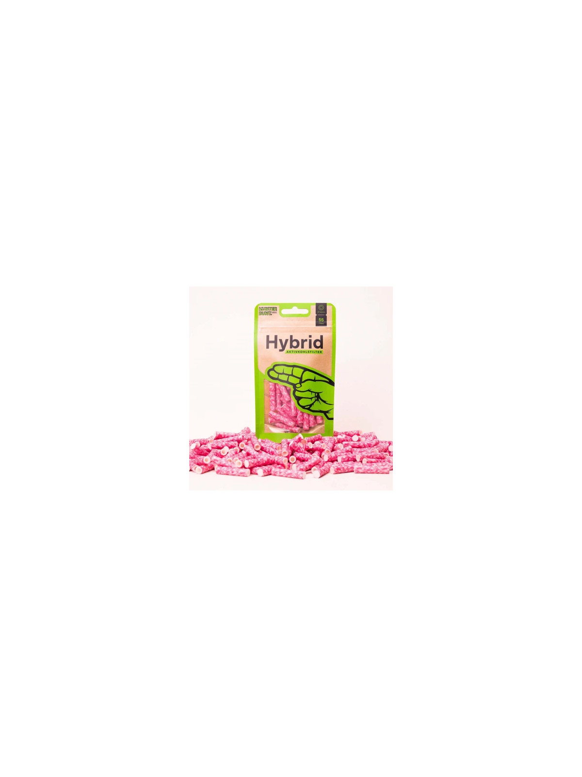 Filtru Carbon Hybrid Slim Celuloza Roz 6.4mm x55buc
