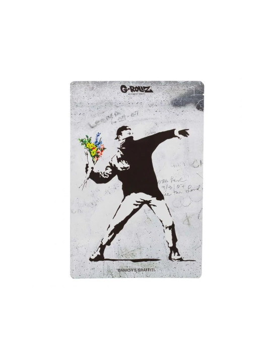 Pungi Zip Anti-miros Banksy's 'Flower Thrower' 150x200 mm