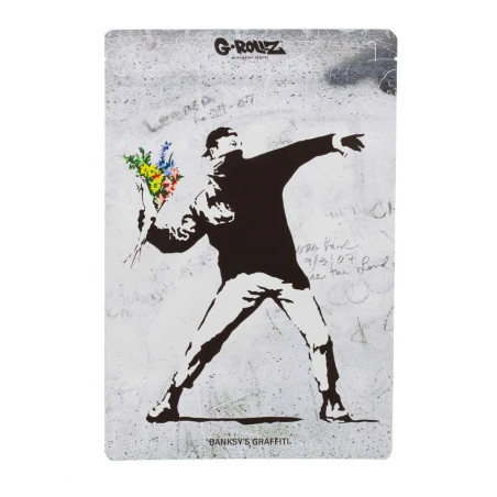 Pungi Zip Anti-miros Banksy's 'Flower Thrower' 150x200 mm