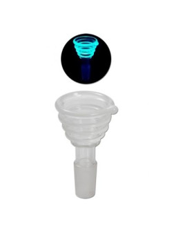 'Black Leaf' 'Glow' Bowl with Steps Glass white