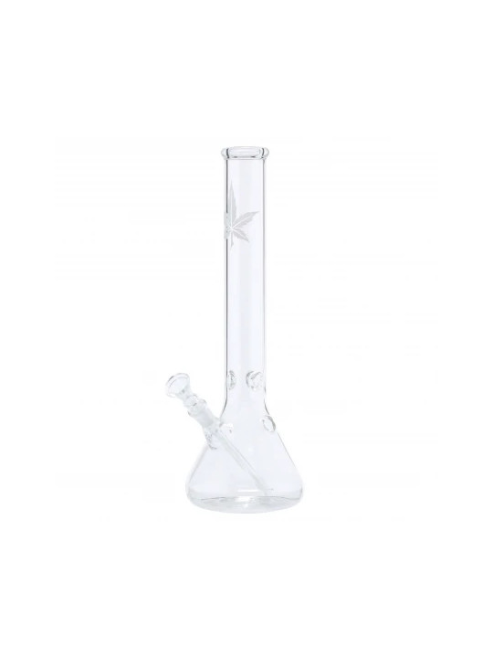 Beaker Glass Bong Leaf H-35cm