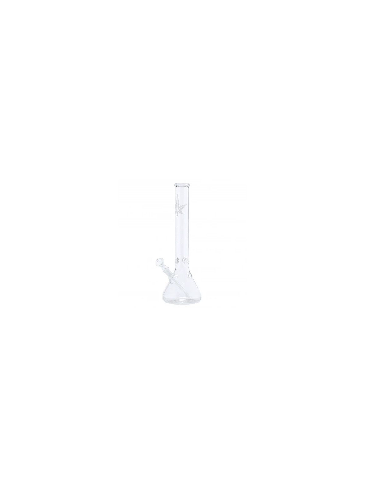 Beaker Glass Bong Leaf H-35cm