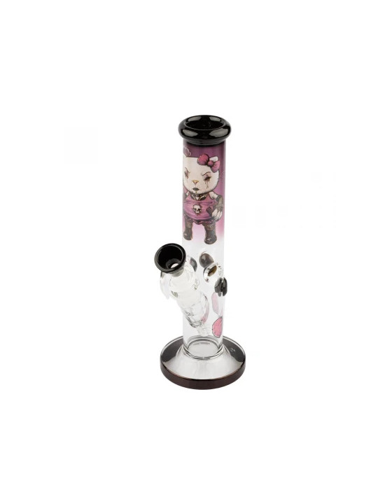 Bong Grace Glass 'Angry Cat' H:35cm