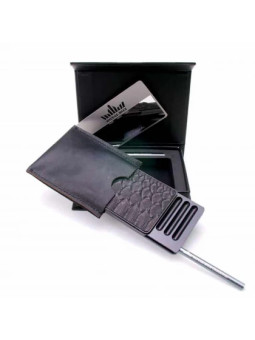 Royal Box Python Snuff Box with Tube black