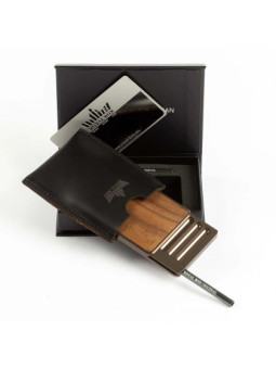 Royal Box Wood Snuff Box with Tube olive brown