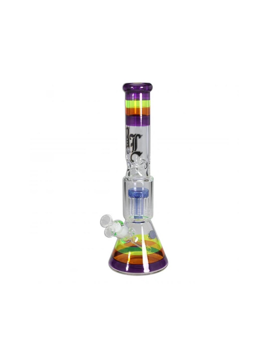 Black Leaf Bong cu Gheață și Tree Perco Lila -400mm