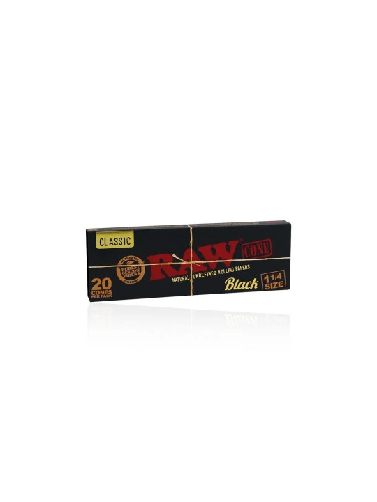 Conuri Prerulate Raw 1¼ Negre x20