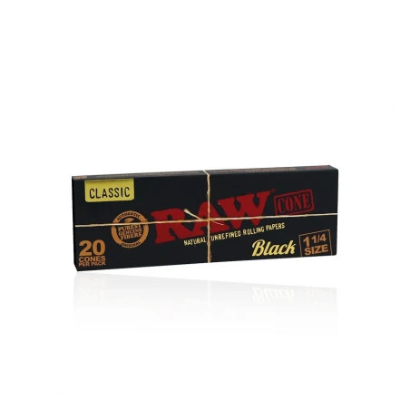 Conuri Prerulate Raw 1¼ Negre x20