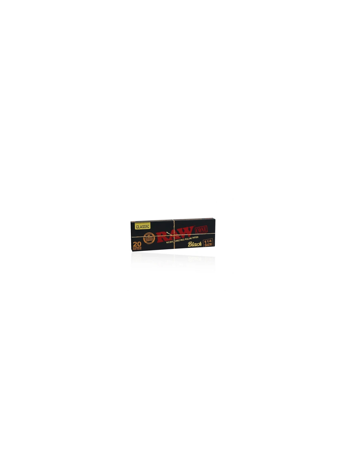 Conuri Prerulate Raw 1¼ Negre x20