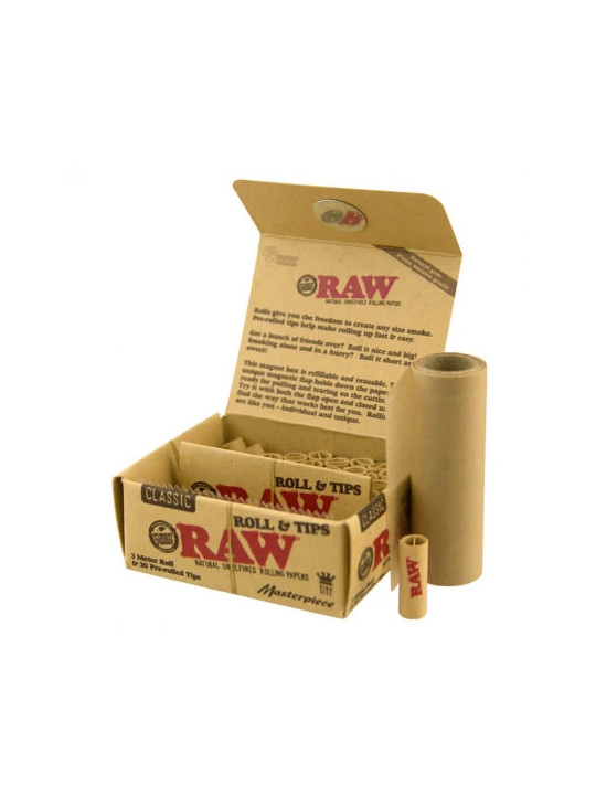 Rola de foite 'RAW' Masterpiece KSS cu filtre pre-rulate 3m x 54mm