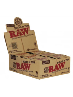 Rola de foite 'RAW' Masterpiece KSS cu filtre pre-rulate 3m x 54mm