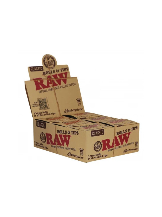 Rola de foite 'RAW' Masterpiece KSS cu filtre pre-rulate 3m x 54mm