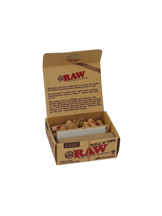 Rola de foite 'RAW' Masterpiece KSS cu filtre pre-rulate 3m x 54mm