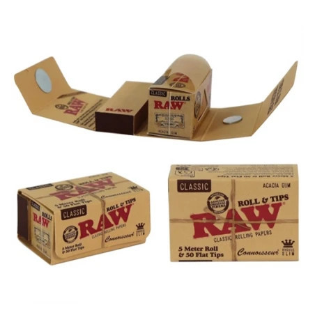 Rola de Foite RAW 5mx44mm Connoisseur cu filtre perforate