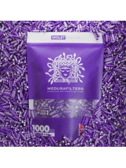 Filtre Slim Carbon Activ + Celuloza Medusa Violet ø6mm x1000buc