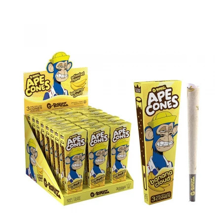 G-ROLLZ |Conuri x3 Pre-Rulate Ape Cones &34Banana Cloud&34 KS
