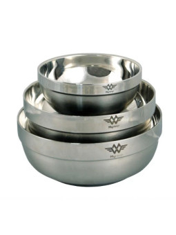 Set boluri din otel inoxidabil -14cm, 18cm si 20cm