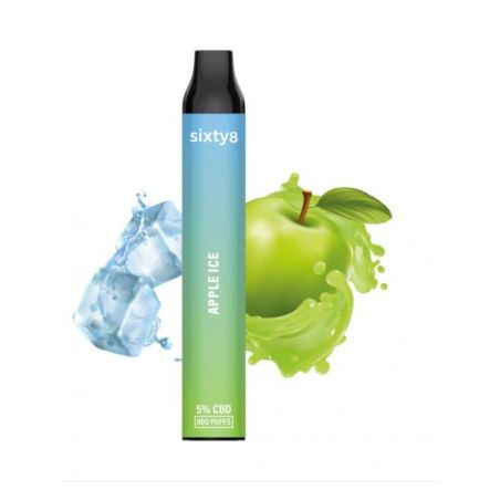 Vape Sixty8 Apple Ice 5% CBD - 800puff