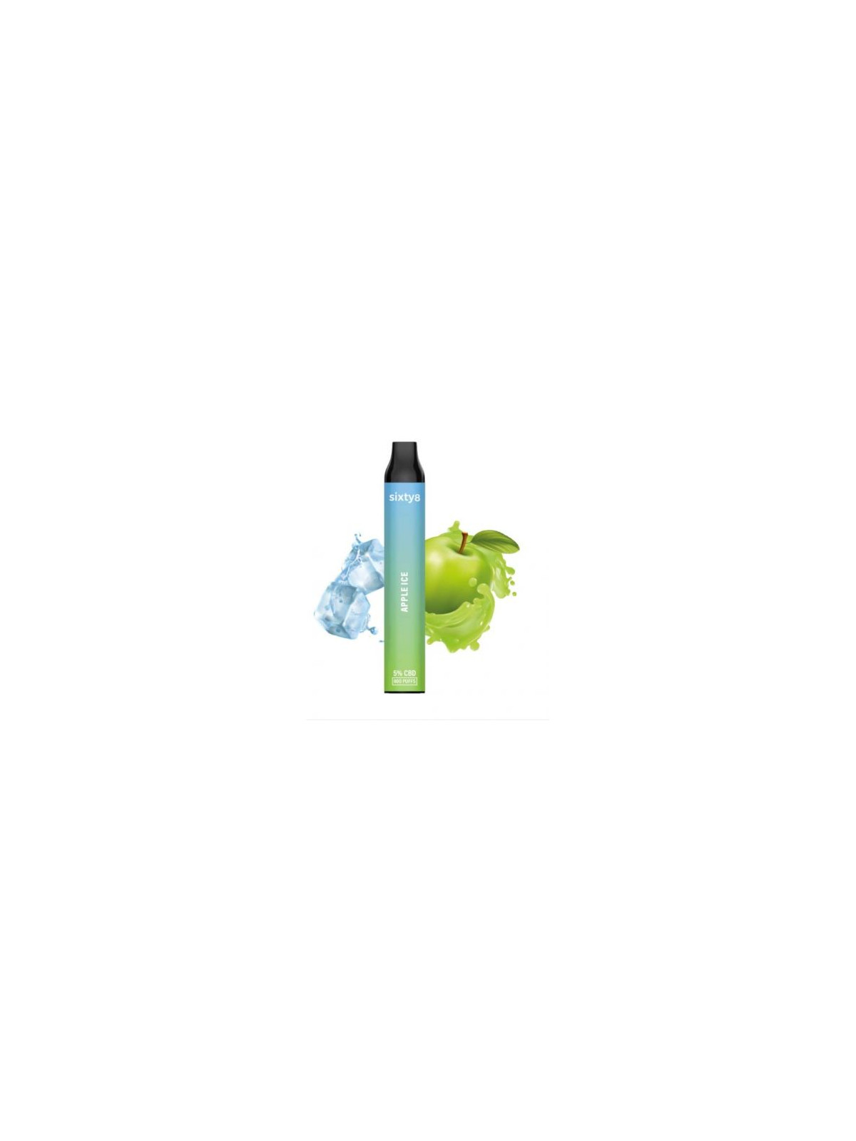 Vape Sixty8 Apple Ice 5% CBD - 800puff