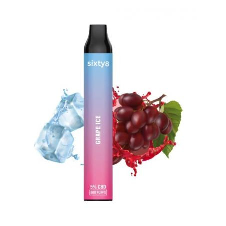 Vape Sixty8 Grape Ice 5% CBD - 800puff