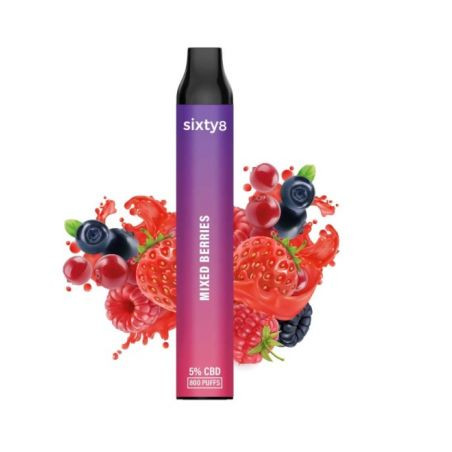 Vape Sixty8 Mixed Berries 5% CBD - 800puff