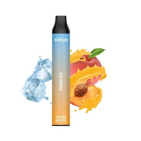 Vape Sixty8 Peach Ice 5% CBD - 800puff