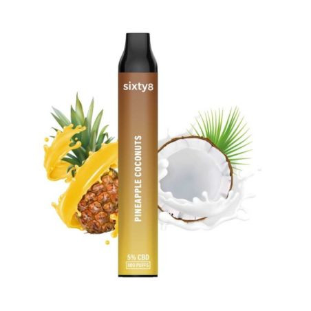 Vape Sixty8 Pineapple Coconut 5% CBD - 800puff