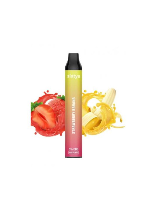 Vape Sixty8 Strawberry Banana 5% CBD - 800puff
