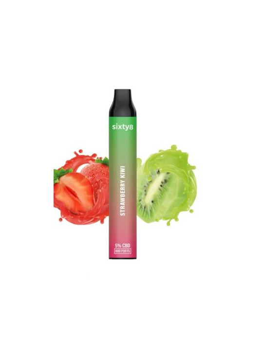 Vape Sixty8 Strawberry - Kiwi 5%CBD - 800puff