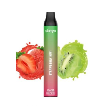 Vape Sixty8 Strawberry - Kiwi 5%CBD - 800puff