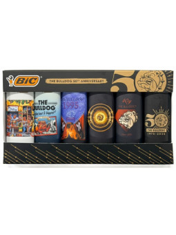The Bulldog Bic 50th Anniversary Lighter Set - Limited Edition (6pcs/display)