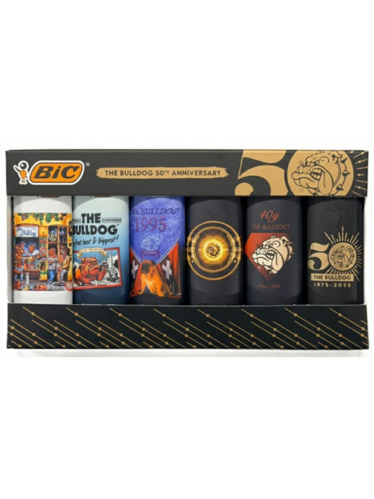 The Bulldog Bic 50th Anniversary Lighter Set - Limited Edition (6pcs/display)