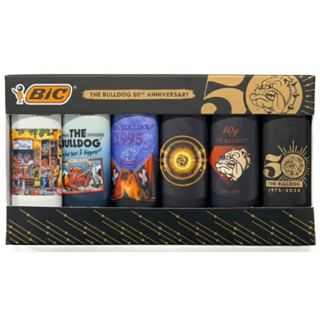 The Bulldog Bic 50th Anniversary Lighter Set - Limited Edition (6pcs/display)