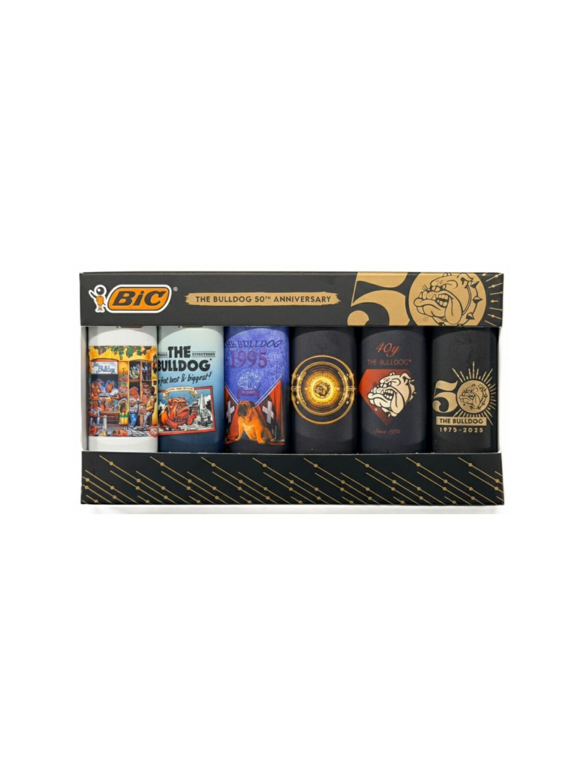 The Bulldog Bic 50th Anniversary Lighter Set - Limited Edition (6pcs/display)