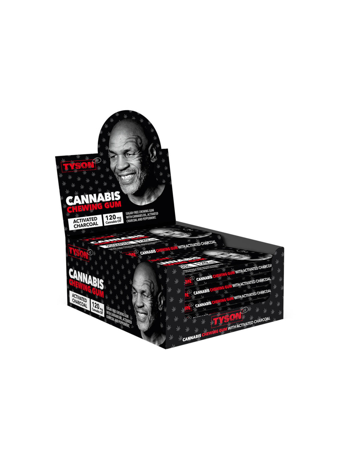 Tyson 2.0 Cannabis Chewing Gum with Cannabis Oil THC Free