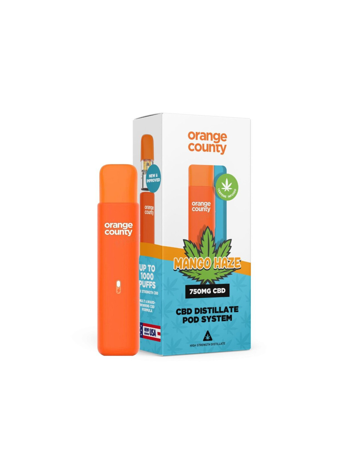 Orange County CBD Vape Pen 750mg CBD - Mango Haze