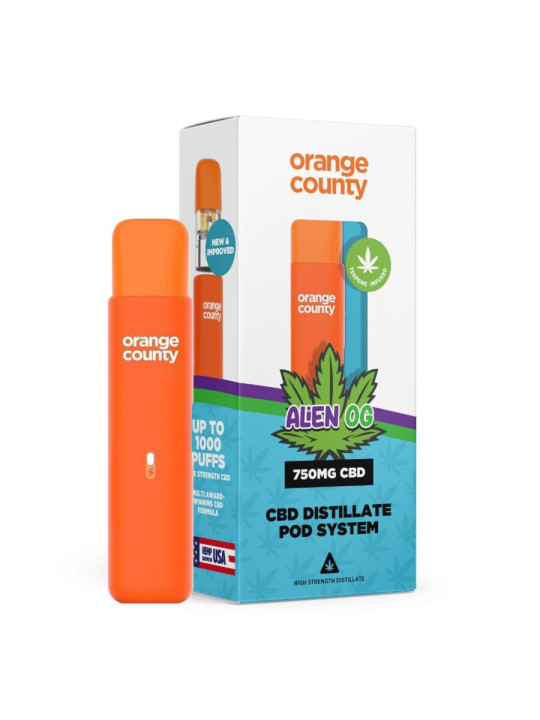 Orange County CBD Vape Pen 750mg CBD - Alien OG