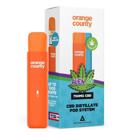 Orange County CBD Vape Pen 750mg CBD - Alien OG