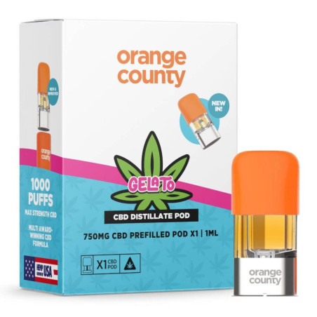 Orange County CBD Prefilled Pod 750mg CBD - Gelato