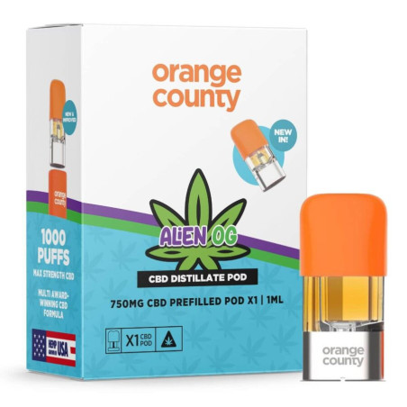 Orange County CBD Prefilled Pod 750mg CBD - Alien OG