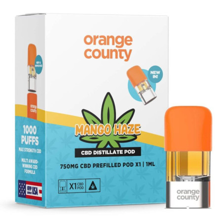 Orange County CBD Prefilled Pod 750mg CBD - Mango Haze