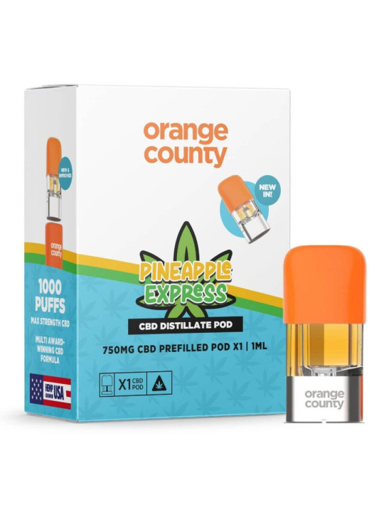 Orange County CBD Prefilled Pod 750mg CBD - Pineapple Express