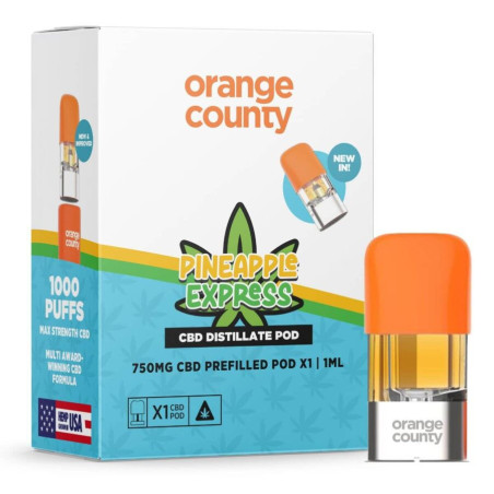 Orange County CBD Prefilled Pod 750mg CBD - Pineapple Express