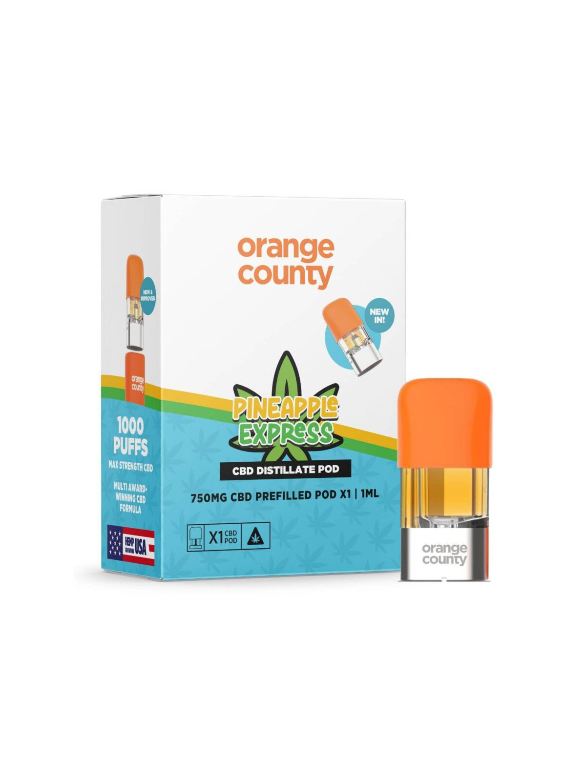 Orange County CBD Prefilled Pod 750mg CBD - Pineapple Express